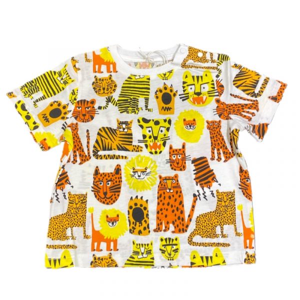 Stella McCartney - T-shirt in cotone bianca per neonato