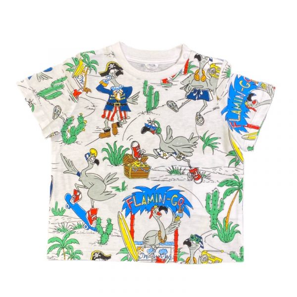 Stella McCartney - T-shirt in cotone bianca per neonato