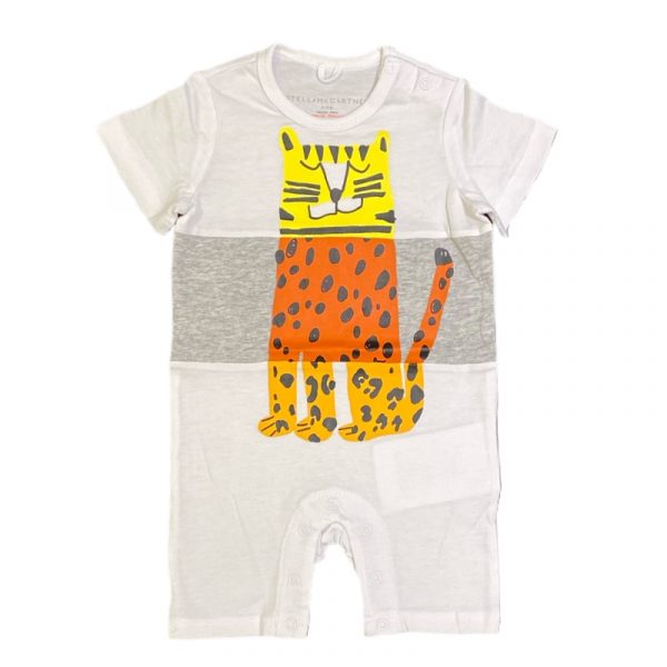 Stella McCartney - Tutina cotone bianca per neonato