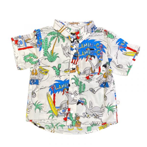 Stella McCartney - Camicia in cotone bianca per neonato