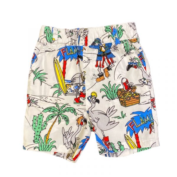 Stella McCartney - Bermuda in cotone bianco per neonato