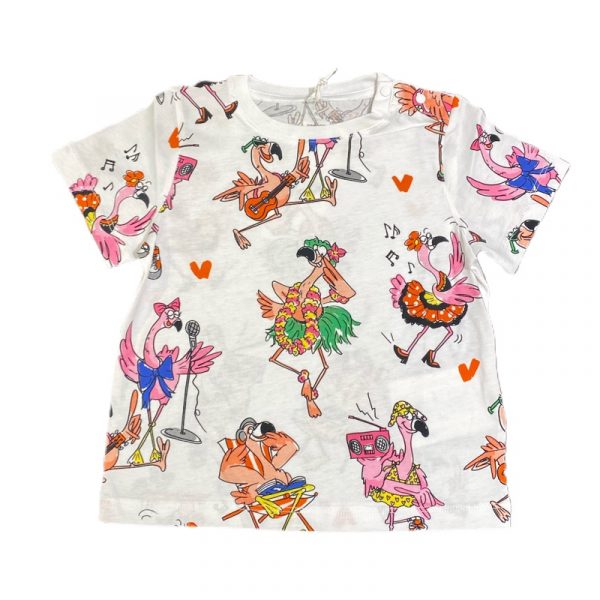 Stella McCartney - T-shirt in cotone bianca per neonata
