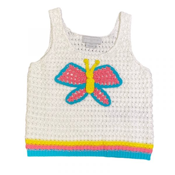 Stella McCartney - Top in cotone bianco bimba