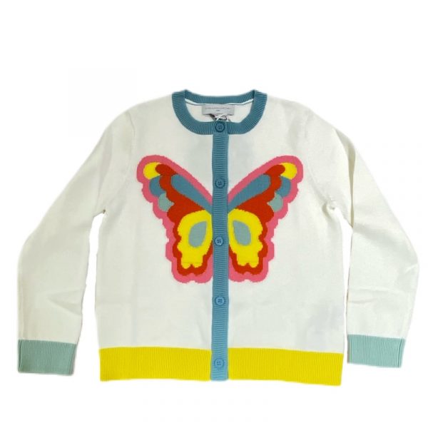 Stella McCartney - Maglia aperta bianca bimba