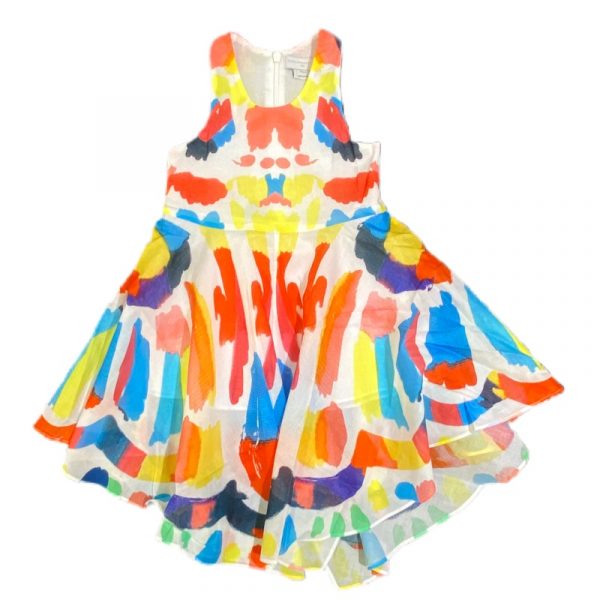 Stella McCartney- Abito in cotone multicolor bimba