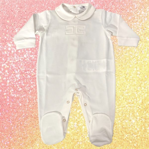 Elisabetta Franchi - Tutina neonata biabco latte per neonata