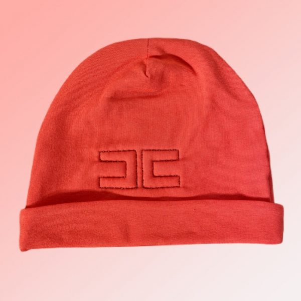 Elisabetta Franchi - Cappello con logo orange per neonata