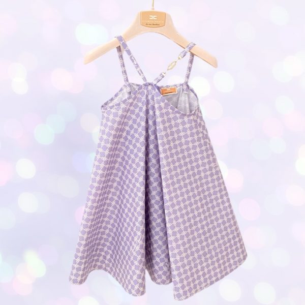 Elisabetta Franchi - Abito con staffe lavanda bimba