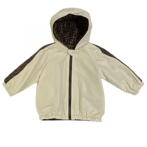 Fendi - Giubbino reversibile beige per neonato