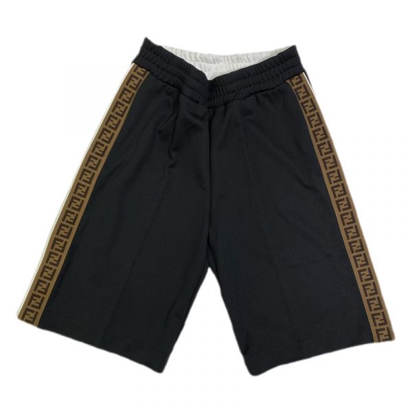 Fendi - Bermuda con banda logo nero bimbi