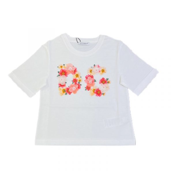 Dolce & Gabbana - T-shirt manica corta bianca bimba