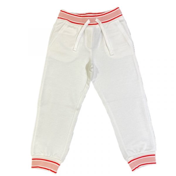 Dolce & Gabbana - Pantaloni in felpa bianchi bimba
