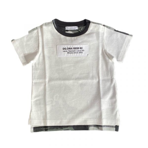 Dolce & Gabbana - T-shirt manica corta bianca per neonato