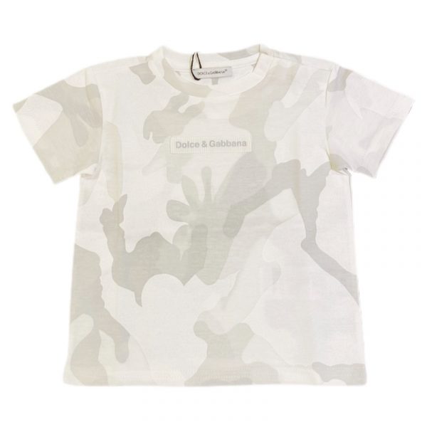 Dolce & Gabbana - T-shirt in cotone camouflage per neonato
