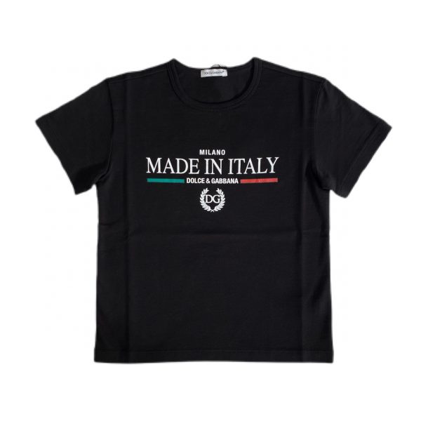 Dolce & Gabbana - T-shirt in cotone nera bimbo