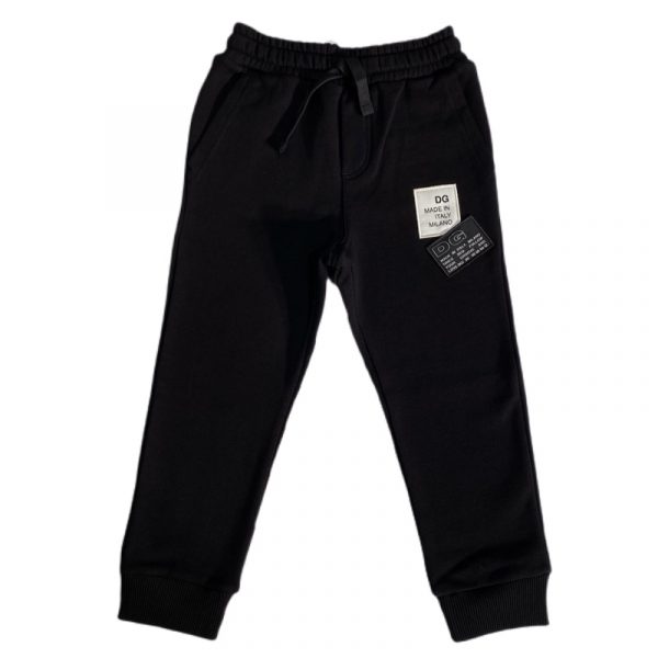 Dolce & Gabbana - Pantalone in felpa nero bimbo