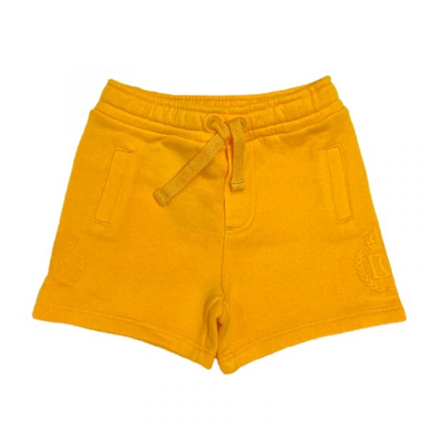 Dolce & Gabbana - Short in cotone giallo ocra per neonatao