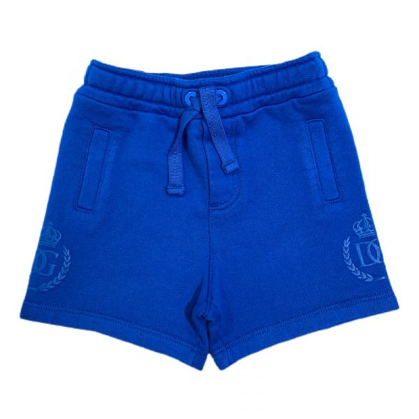 Dolce & Gabbana - Short in cotone azzurri per neonato