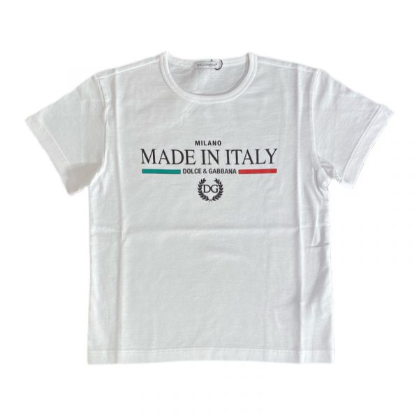 Dolce & Gabbana - T-shirt in cotone bianca bimbo