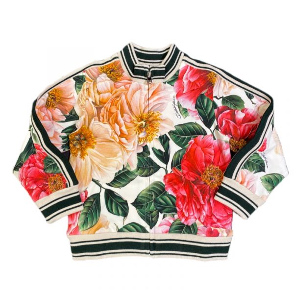 Dolce & Gabbana - Felpa in cotone multicolor per neonata