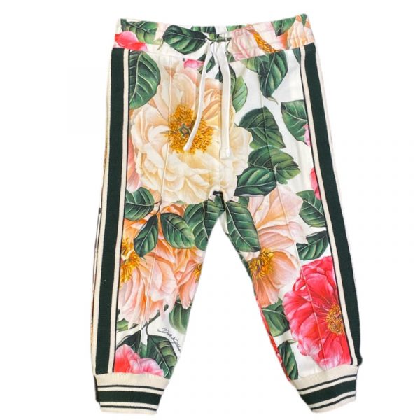 Dolce & Gabbana - Pantalone in felpa multicolor per neonata