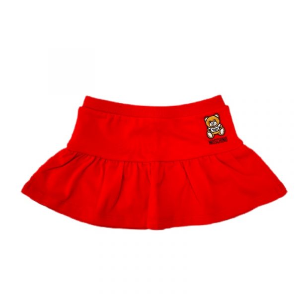 Moschino - Gonna in jersey rossa per neonata