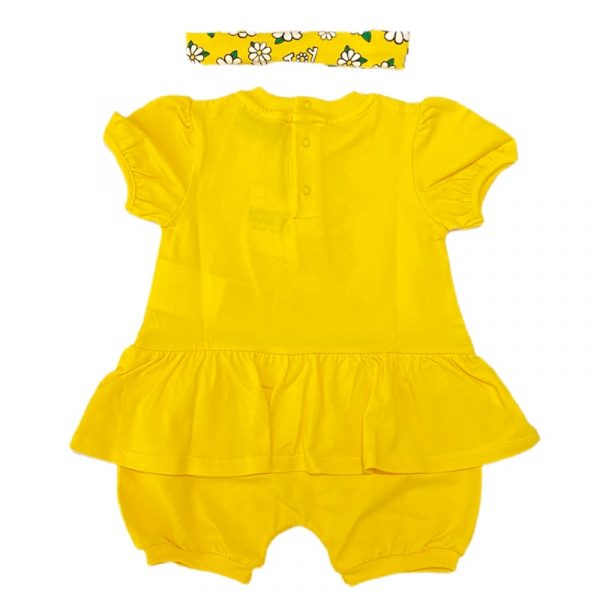 Moschino - Pagliaccetto e fascia giallo per neonata