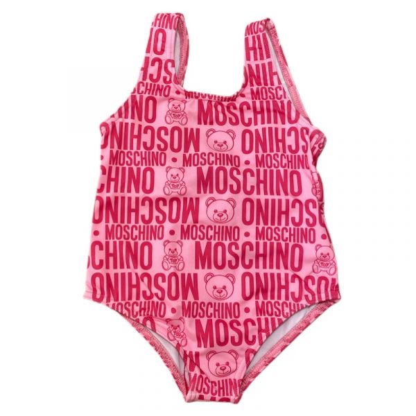 Moschino - Costume intero rosa bubble per neonata