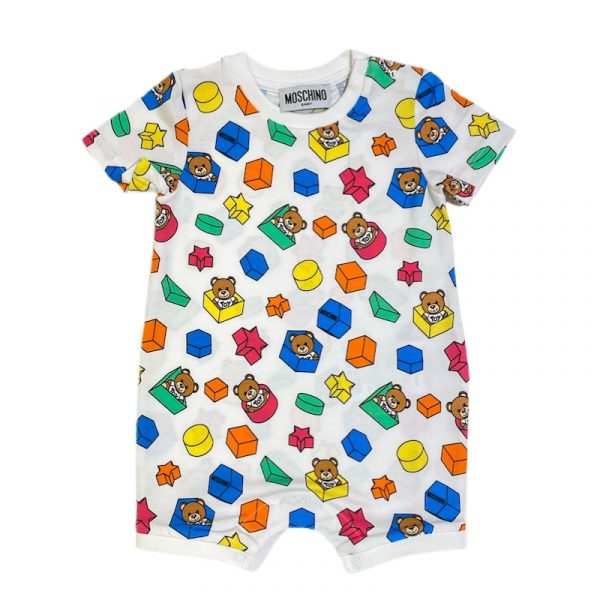 Moschino - Pagliaccetto manica corta multicolor per neonato