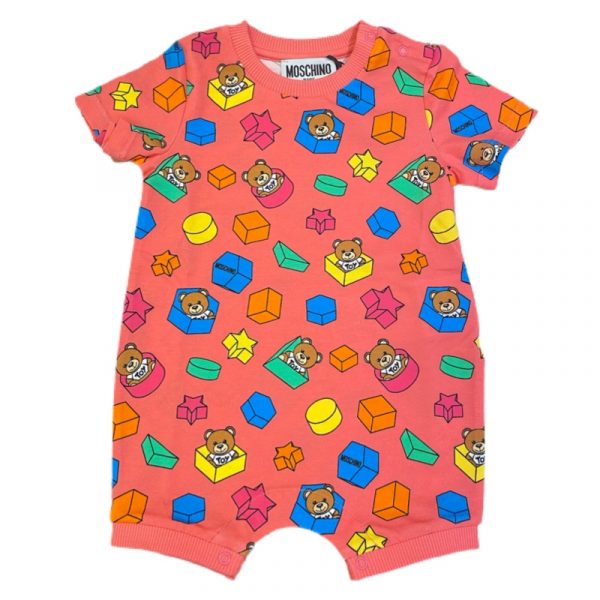 Moschino - Pagliaccetto manica corta multicolor per neonata