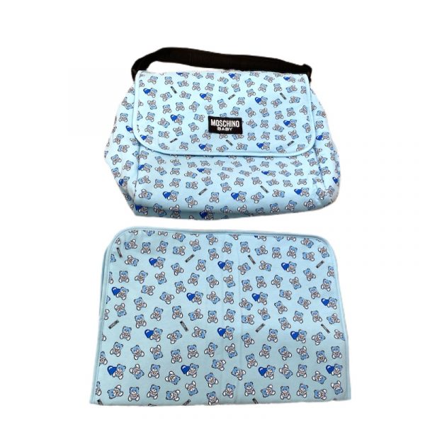 Moschino - Borsone mum bag cielo