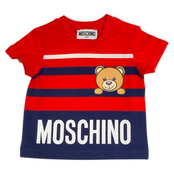 Moschino - T-shirt manica corta blu per neonata
