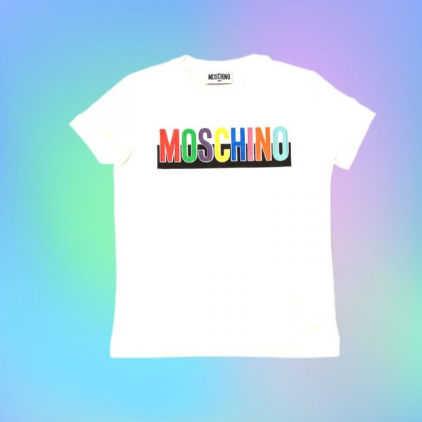 Moschino - T-shirt manica corta bianca per neonata