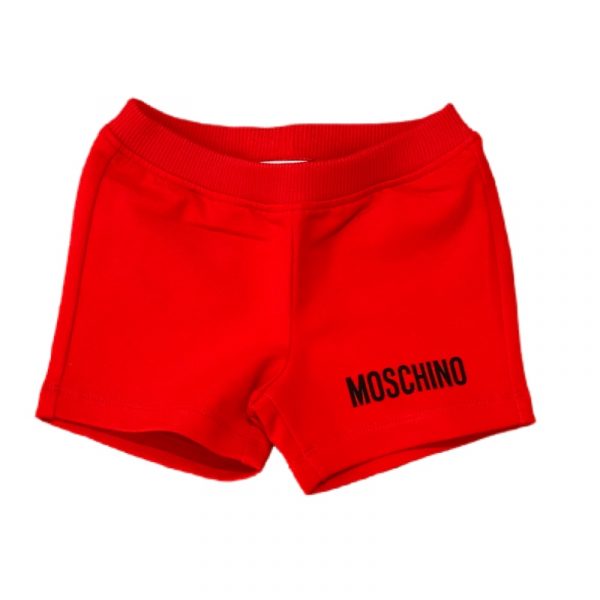 Moschino - Short in jersey rosso bimbo