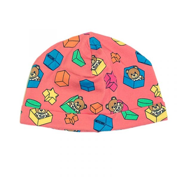 Moschino - Cappello in cotone multicolor per neonata