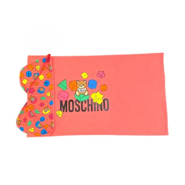 Moschino - Coperta in cotone multicolor per neonata