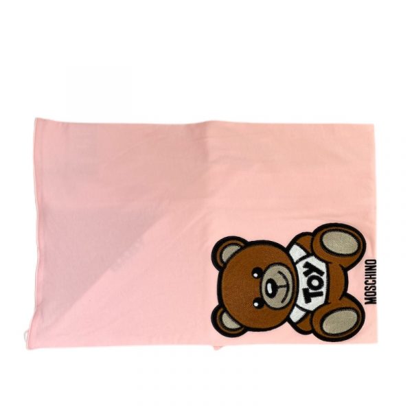 Moschino - Coperta con big toy rosa per neonata