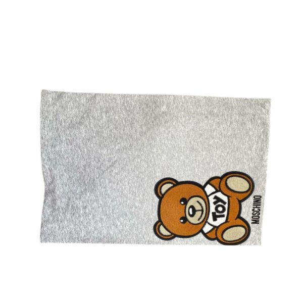Moschino - Coperta con big toy grigia per neonato