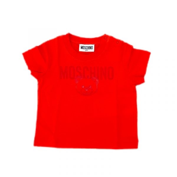 Moschino - T-shirt manica corta rossa per neonato