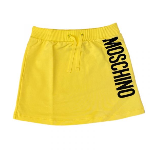 Moschino - Gonna in felpa gialla bimba