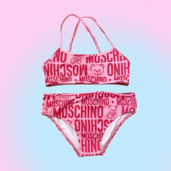 Moschino - Bikini rosa bubble per bambina