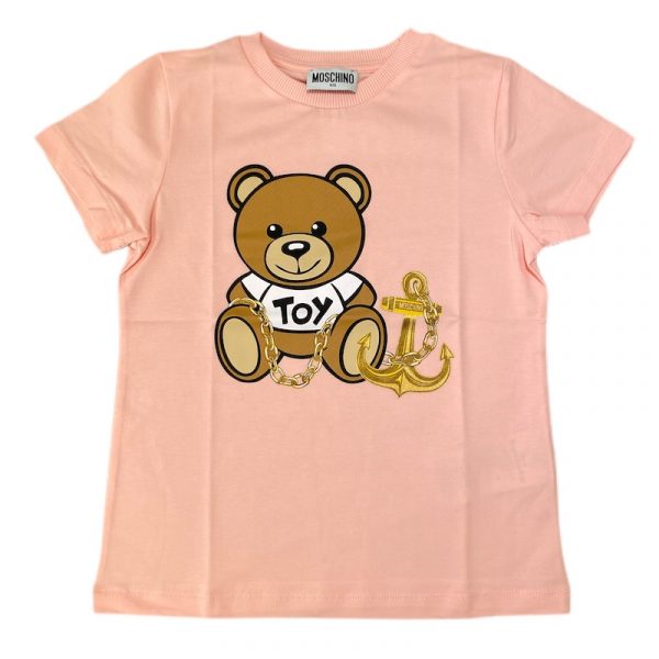 Moschino - T-shirt manica corta rosa bimba
