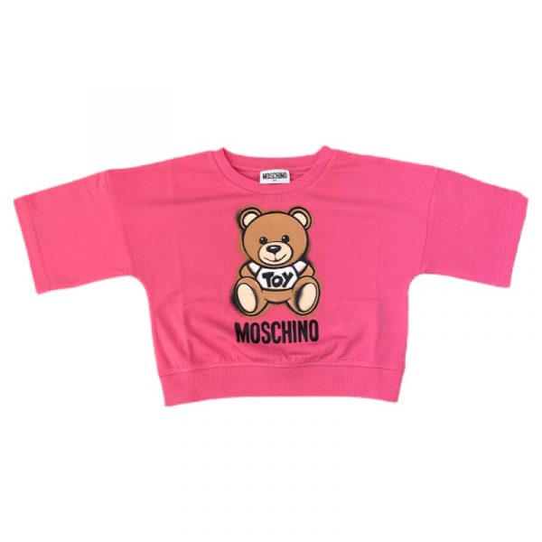 Moschino - T-shirt in cotone fucsia bimba