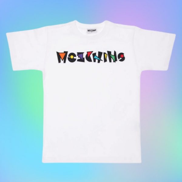 Moschino - T-shirt manica corta bianca bimba