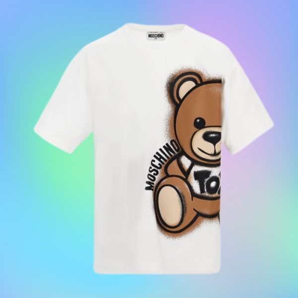 Moschino - T-shirt manica corta bianca bimba