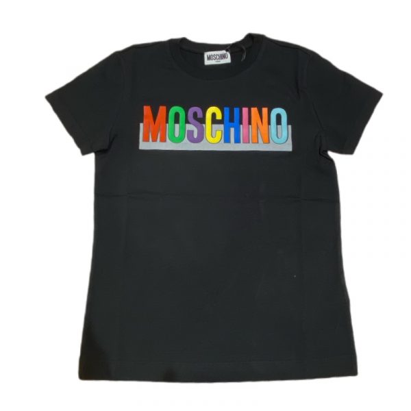 Moschino - T-shirt manica corta nera bimbo
