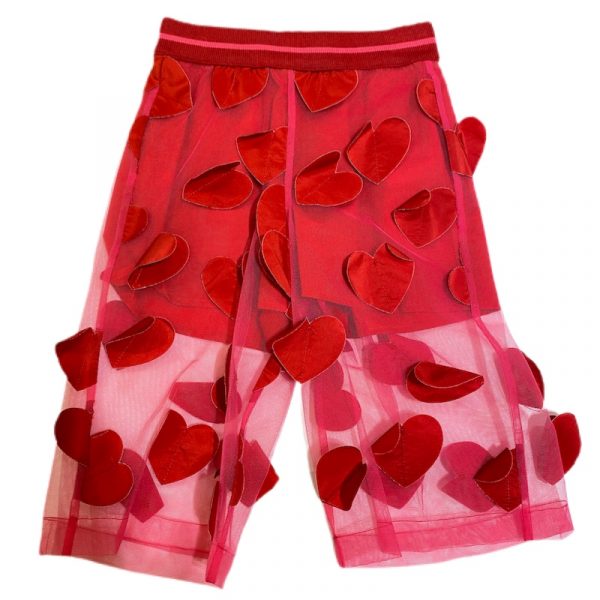 Simonetta - Pantaloni con tulle rossi bimba