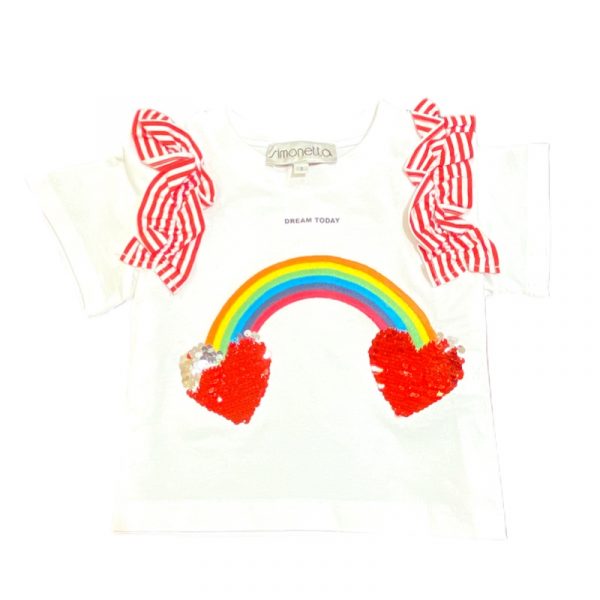 Simonetta - T-shirt manica corta white bimba