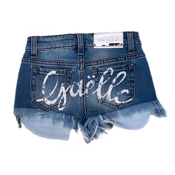 Gaelle - Short sfrangiato jeans bimba