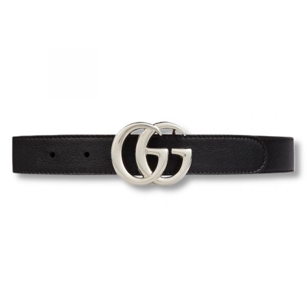 Gucci - Cinta in pelle nera bimba